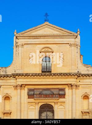 Chiesa del Santissimo Salvatore Facade, Noto, vallée de Noto, Sicile, Italie Banque D'Images