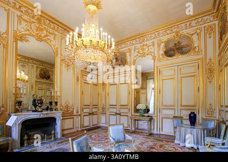 Salle des aides-de-camp au Palais de l'Élysée alias Hôtel d'Evreux, la résidence officielle du Président de la République française à Paris, France Banque D'Images