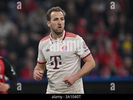 Munich, Allemagne. 05 mars 2025. Harry Kane du FC Bayern Munich. Crédit : Peter Kneffel/dpa/Alamy Live News Banque D'Images