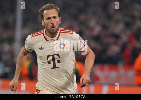 Munich, Allemagne. 05 mars 2025. Harry Kane du FC Bayern Munich. Crédit : Peter Kneffel/dpa/Alamy Live News Banque D'Images