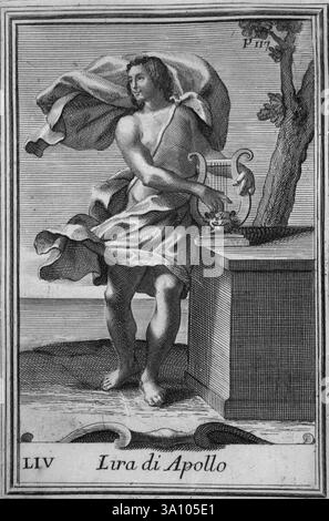La Lyre d'Apollon, illustration de Filippo Bonanni, Italie des années 1700 Banque D'Images