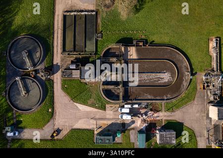 Une usine de traitement de l'eau , Royaume-Uni. Banque D'Images