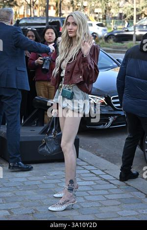 Paris, France. 06 mars 2025. Paris Jackson arrive au défilé Chloe pendant la semaine de la mode à Paris, France le 6 mars 2025. Photo de Julien Reynaud/APS-médias/ABACAPRESS. COM Credit : Abaca Press/Alamy Live News Banque D'Images