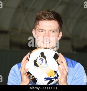 Oriam Sports Centre Édimbourg. Écosse, Royaume-Uni. 6 mars 2025. Conférence de presse Hearts avant la rencontre de la Coupe d'Écosse contre Dundee Credit : eric mccowat/Alamy Live News Banque D'Images