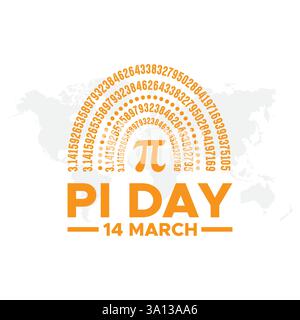 Joyeux Pi Day Design. Modèle de conception vectorielle Happy Pi Day. Conception d'affiches pour la Journée internationale Pi. graphique vectoriel de la journée happy pi bon pour la journée pi Illustration de Vecteur