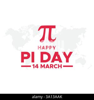 Joyeux Pi Day Design. Modèle de conception vectorielle Happy Pi Day. Conception d'affiches pour la Journée internationale Pi. graphique vectoriel de la journée happy pi bon pour la journée pi Illustration de Vecteur