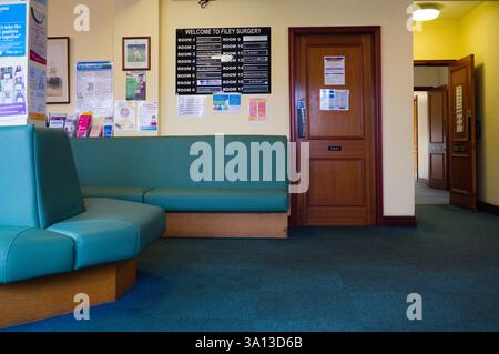 Salle d'attente des médecins à Filey dans le North Yorkshire Banque D'Images