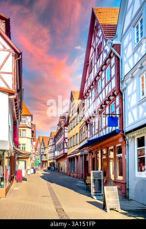 Vieille ville de Mosbach, Allemagne Banque D'Images