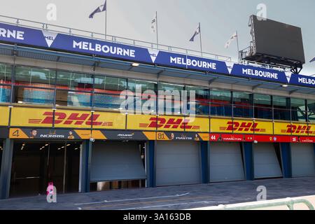 Melbourne, Australie. 07 mars 2025. Les préparatifs sur piste sont en cours sur le circuit du Grand Prix d'Albert Park pour le Grand Prix de formule 1 d'Australie 2025, qui se déroulera du 13 au 16 mars. (Photo de George Hitchens/SOPA images/SIPA USA) crédit : SIPA USA/Alamy Live News Banque D'Images