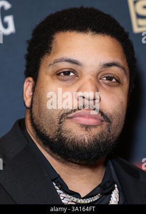 Los Angeles, États-Unis. 06 mars 2025. LOS ANGELES, CALIFORNIE, États-Unis - MARS 06 : O'Shea Jackson Jr. arrive à la première de Los Angeles des films de valeur intrinsèque et de Sumerian's Queen of the Ring qui a eu lieu à AMC The Grove 14 le 6 mars 2025 à Los Angeles, Californie, États-Unis. (Photo de Xavier Collin/image Press Agency) crédit : image Press Agency/Alamy Live News Banque D'Images