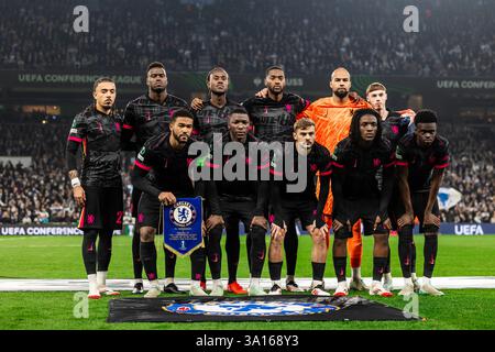 Copenhague, Danemark. 06 mars 2025. Le départ 11 du Chelsea FC pour le match de l'UEFA Conference League entre le FC Copenhague et le Chelsea FC à Parken à Copenhague. Crédit : Gonzales photo/Alamy Live News Banque D'Images