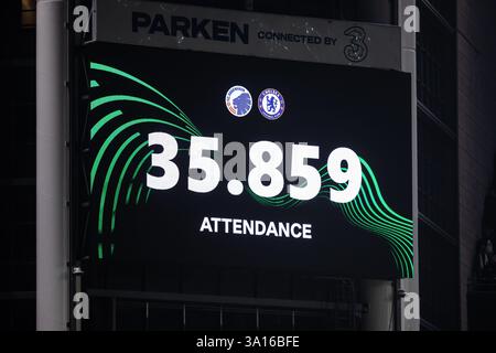 Copenhague, Danemark. 06 mars 2025. 35,859 spectateurs au match de l'UEFA Conference League entre le FC Copenhague et le Chelsea FC à Parken à Copenhague. Crédit : Gonzales photo/Alamy Live News Banque D'Images