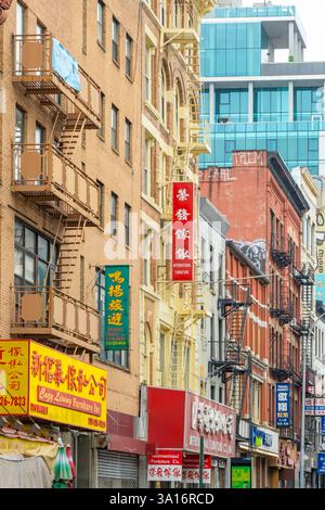 États-Unis, État de New York, New York City, Chinatown Banque D'Images