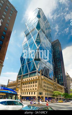 États-Unis, État de New York, New York City, Midtown, Hearst Tower, immeuble de luxe sur la 57ème Avenue Banque D'Images