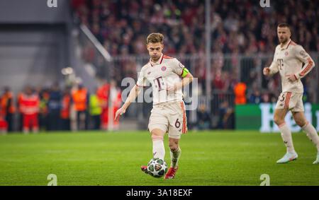 Munich, Allemagne. 05 mars 2025. Joshua Kimmich (FCB) FC Bayern München - Bayer Leverkusen 05.03.2025 Copyright (nur für journalistische Zwecke) by Banque D'Images