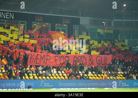 Farum, Danemark. 07 mars 2025. Superligakampen mellem FC Nordsjaelland og Vejle Boldklub paa droit à Dream Park i Farum fredag den 7. marts 2025. Crédit : Ritzau/Alamy Live News Banque D'Images