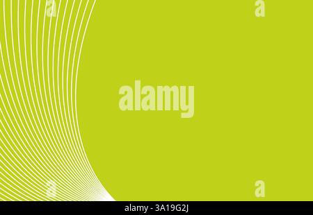Carte avec des lignes courbes blanches étroites sur un fond vert et jaune Banque D'Images