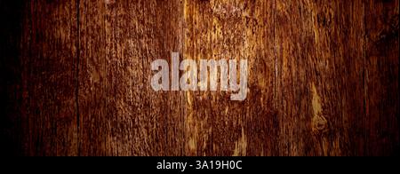 Texture sombre large de vieux bois brun Banque D'Images