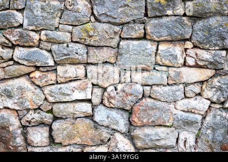 Fond d'écran horizontal abstrait de pierre avec texture dans des tons de rouille. Gros plan. Ressource graphique horizontale pour les arrière-plans avec flou sélectif. Haute qualité Banque D'Images