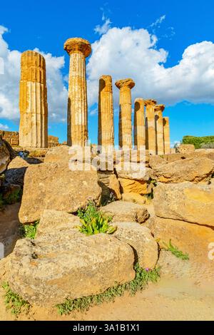 Vallée des Temples, Agrigente, Sicile, Italie Banque D'Images