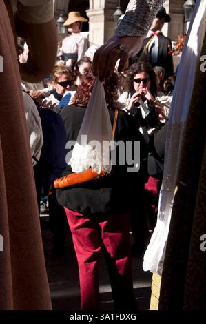 Fiesta de Santa Eulalia, fête typique du 12 février avec des géants et des figures à grosse tête, Barcelone, Ciutat Vella, Espagne Banque D'Images