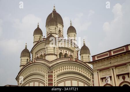 Dakshineshwar Kali Temple Ramakrishna Paramhans vivait ici comme prêtre, Calcutta maintenant Kolkata, Bengale occidental, Inde, Asie Banque D'Images