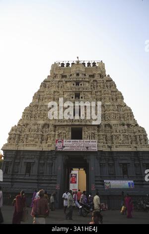 Temple kanchi kamakoti peetam sri kamakshi ambal, district Kanchipuram, État Tamilnadu, Inde, Asie Banque D'Images