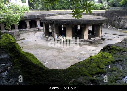Vue sur les grottes de Pataleshwar, Pune, Maharashtra, Inde, Asie Banque D'Images