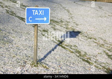 Panneau indiquant le parking de taxi, Gothenburg, Suède, Europe Banque D'Images