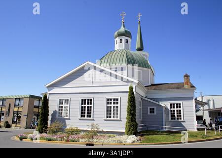 Église orthodoxe russe Saint Michael, Lincoln Street, Sitka, Alaska, États-Unis d'Amérique Banque D'Images