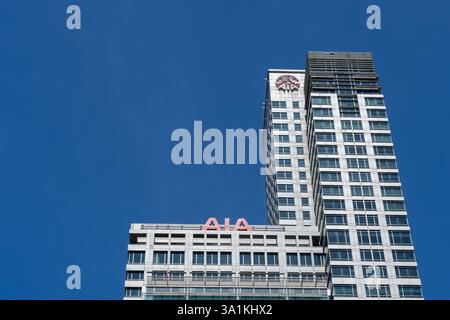 Makati City, Manille, Philippines - 1er février 2025 : Tour AIA à Makati City, Philippines. Banque D'Images