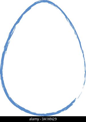 Oeuf de Pâques simple dessiné à la main Illustration de Vecteur