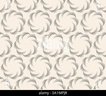 Motif de rosette de fleur simple à pois noirs sur fond beige. Cadre pour logo, pages web, impressions, affiches, modèle. Illustration de Vecteur