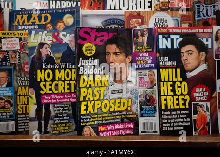 Barnes & Noble Booksellers sur la Cinquième Avenue à New York a une large sélection de livres et magazines, États-Unis 2025 Banque D'Images