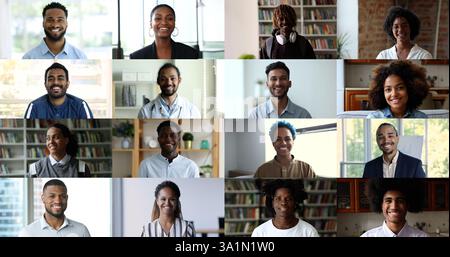 Les étudiants africains et les gens d'affaires divers collage vue Banque D'Images