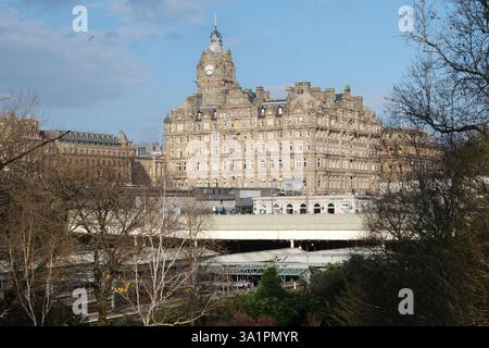 Bâtiment du siège social de la Banque d'Écosse sur le Mound Edinburgh, Écosse, Royaume-Uni Banque D'Images