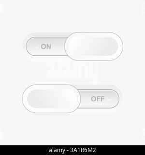 Boutons d'interrupteur à bascule Marche et arrêt Illustration de Vecteur