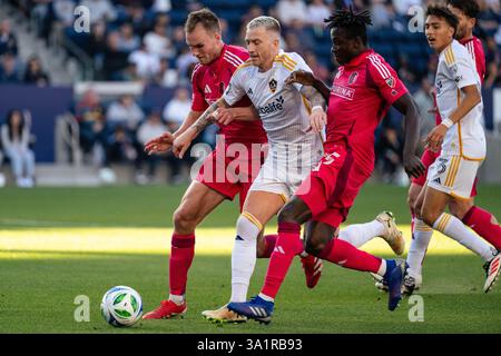 Los Angeles, États-Unis. 09 mars 2025. Soccer, Major League Soccer, main Round, Matchday 3, Los Angeles Galaxy - formé Louis City SC au Dignity Health Sports Park : Marco Reus (M) de Los Angeles Galaxy en action. Crédit : Maximilian Haupt/dpa/Alamy Live News Banque D'Images