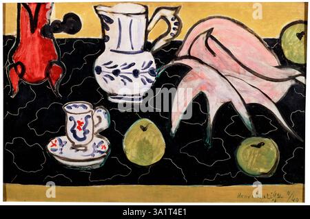 "Nature morte avec un coquillage sur marbre noir", 1940. Trouvé dans la collection de l'État Un Musée Pouchkine des Beaux-Arts, Moscou. Banque D'Images