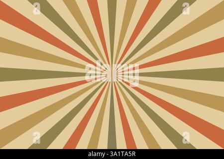 Fond rétro de soleil vintage. Fond de rayon solaire Illustration de Vecteur