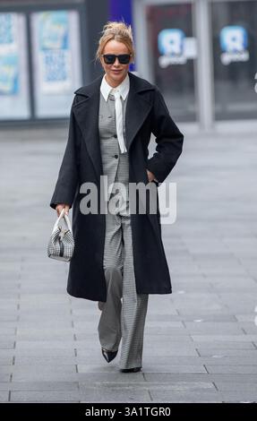 Londres, Angleterre, Royaume-Uni. 10 mars 2025. Amanda Holden quitte Global Radio Studios après avoir présenté son émission Heart Breakfast Radio Credit : Richard Lincoln/Alamy Live News Credit : Richard Lincoln/Alamy Live News Banque D'Images
