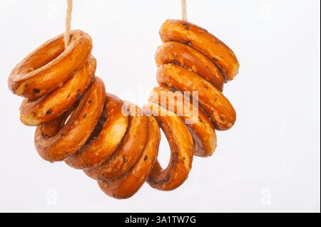 Produits de boulangerie traditionnels d'Europe de l'est et d'Asie. Bublik, bagels, Pretzels, Baronkos et pâtisseries des fêtes. 20 Banque D'Images