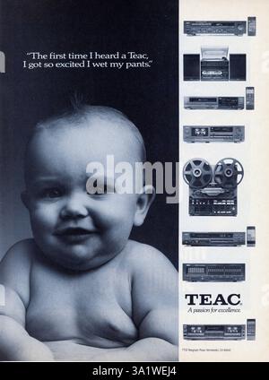 Publicité du magazine vintage « Playboy », numéro de décembre 1989, États-Unis Banque D'Images