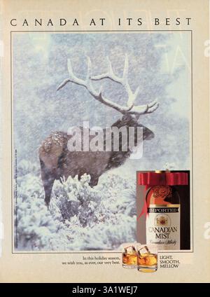 Publicité du magazine vintage « Playboy », numéro de décembre 1989, États-Unis Banque D'Images