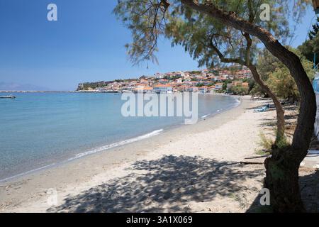 Plage d'Artaki, Koroni, Messénie, Péloponnèse, Grèce, Europe Banque D'Images