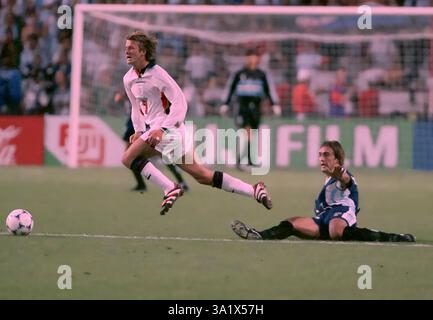 Coupe du monde de la FIFA 1998 : Argentine vs Angleterre Banque D'Images