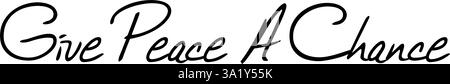 « Donnez une chance à la paix » – Un puissant appel à la coexistence pacifique. Version 5 Illustration de Vecteur