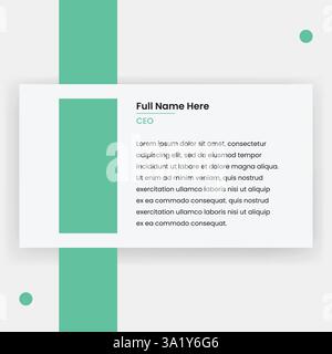 Carte de citation de style simple et moderne - conception de témoignage Illustration de Vecteur