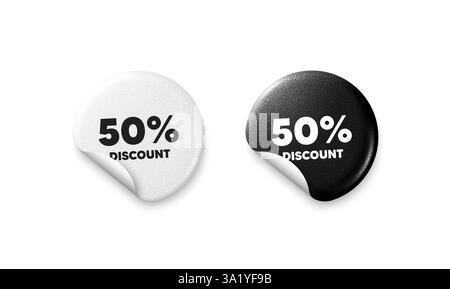 réduction de 50 %. Affiche de prix de l'offre de vente. Autocollants étiquettes d'offre spéciale. Vecteur Illustration de Vecteur
