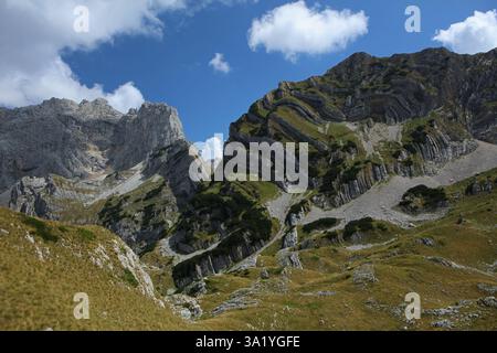 Paysage des montagnes Durmitor avec Bobotov Kuk - le point culminant du Monténégro Banque D'Images